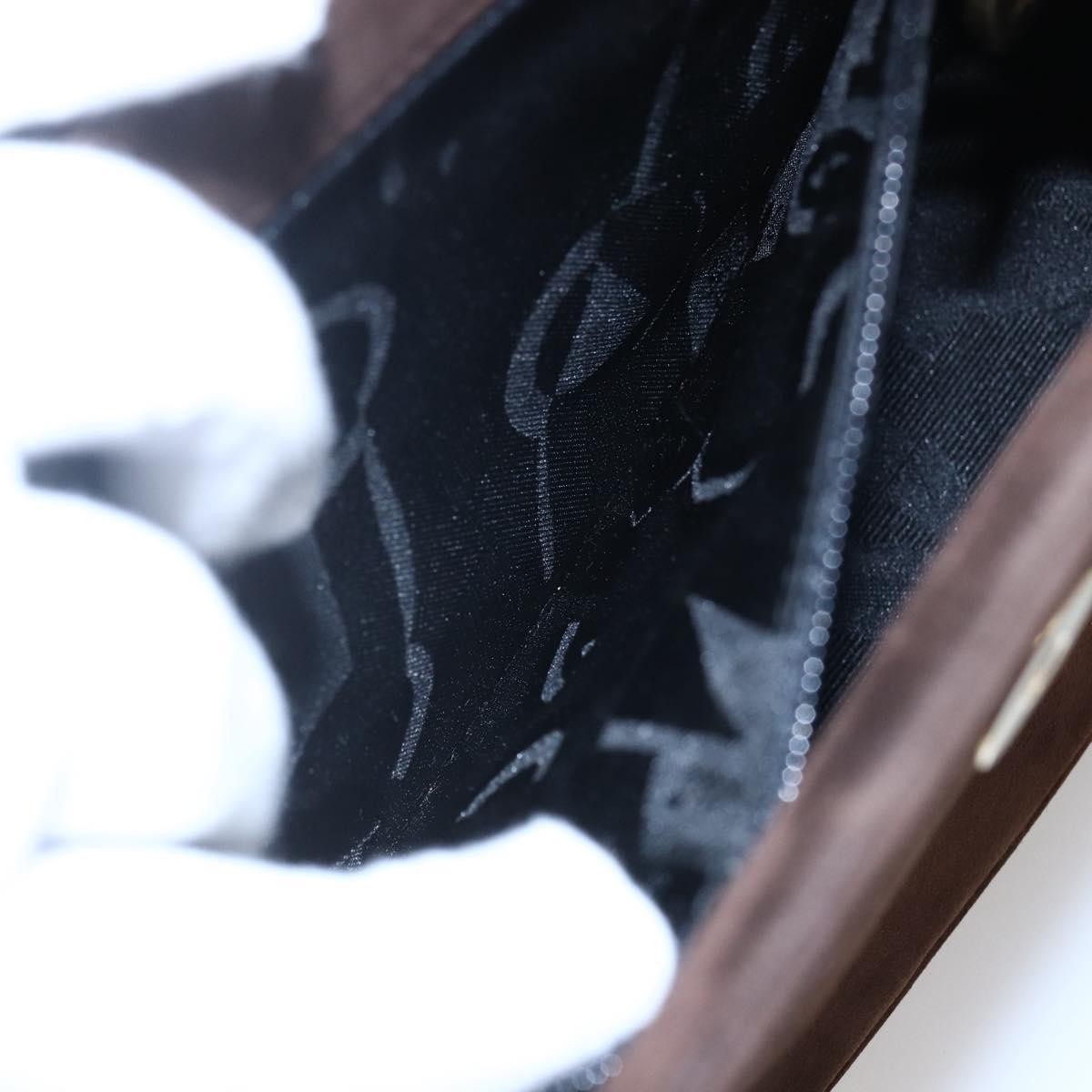 Salvatore Ferragamo Gancini handbag Suede, BROWN, SUEDE, Handbag