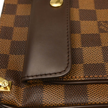 Louis Vuitton Aubagne Bag Damier, BROWN, CANVAS, Shoulder bag