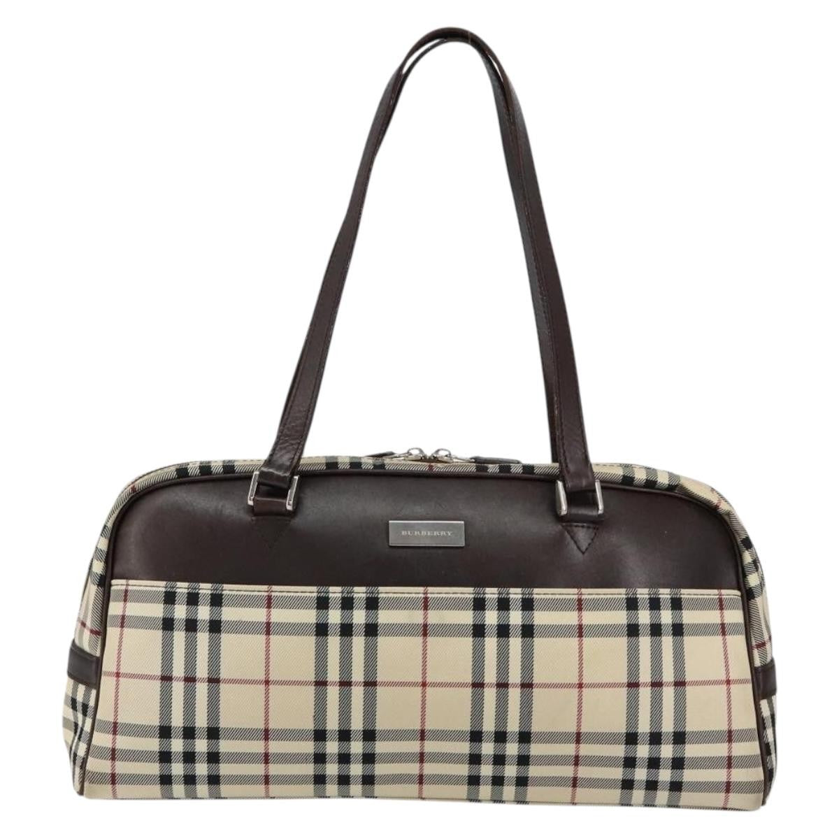 Burberry Nova Check Tote Canvas and Leather, BEIGE, NYLON, Tote bag