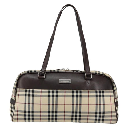 Burberry Nova Check Tote Canvas and Leather, BEIGE, NYLON, Tote bag