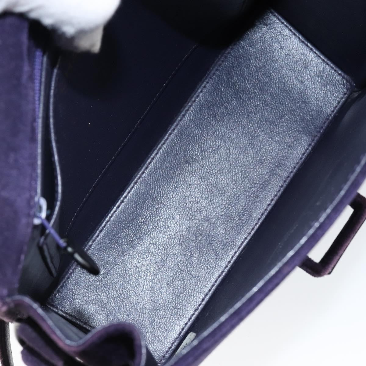 Chanel Flap Clutch Shearling, PURPLE, SUEDE, Clutche & pouche