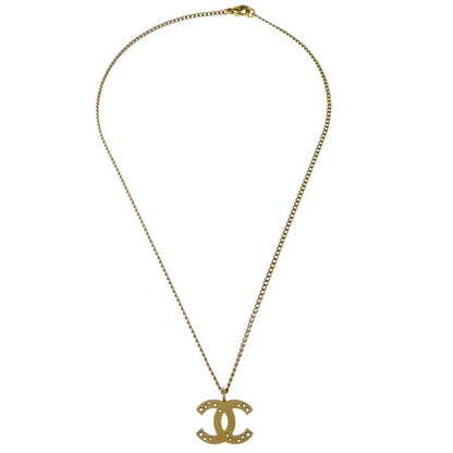 Chanel CC Pendant Necklace Metal, GOLD, GOLD_PLATED, Necklace