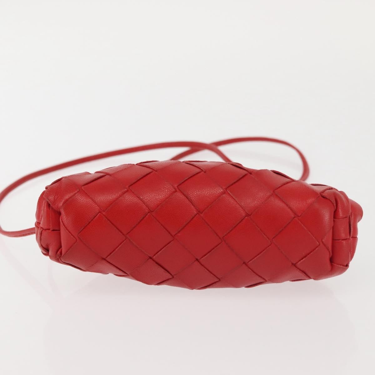 Bottega Veneta The Pouch Coin Purse Intrecciato Nappa, RED, LEATHER, Clutche & pouche