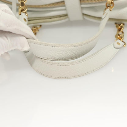 Loewe Chain Roller Handbag Leather, WHITE, LEATHER, Shoulder bag