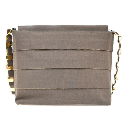 Salvatore Ferragamo Vala Shoulder Bag Canvas, Brown, Canvas, Shoulder Bag
