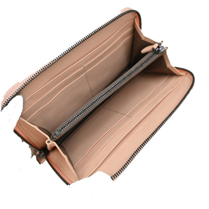 Bottega Veneta Intrecciato Long Zip  Wallet Leather, PINK, LEATHER, Wallets