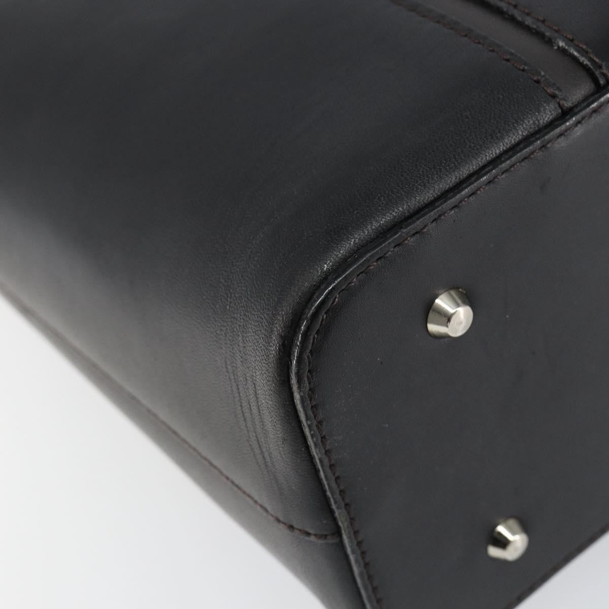 Burberry Handle Tote Leather, BLACK, LEATHER, Tote bag