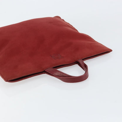 Loewe Anagram Tote Suede, RED, SUEDE, Tote bag