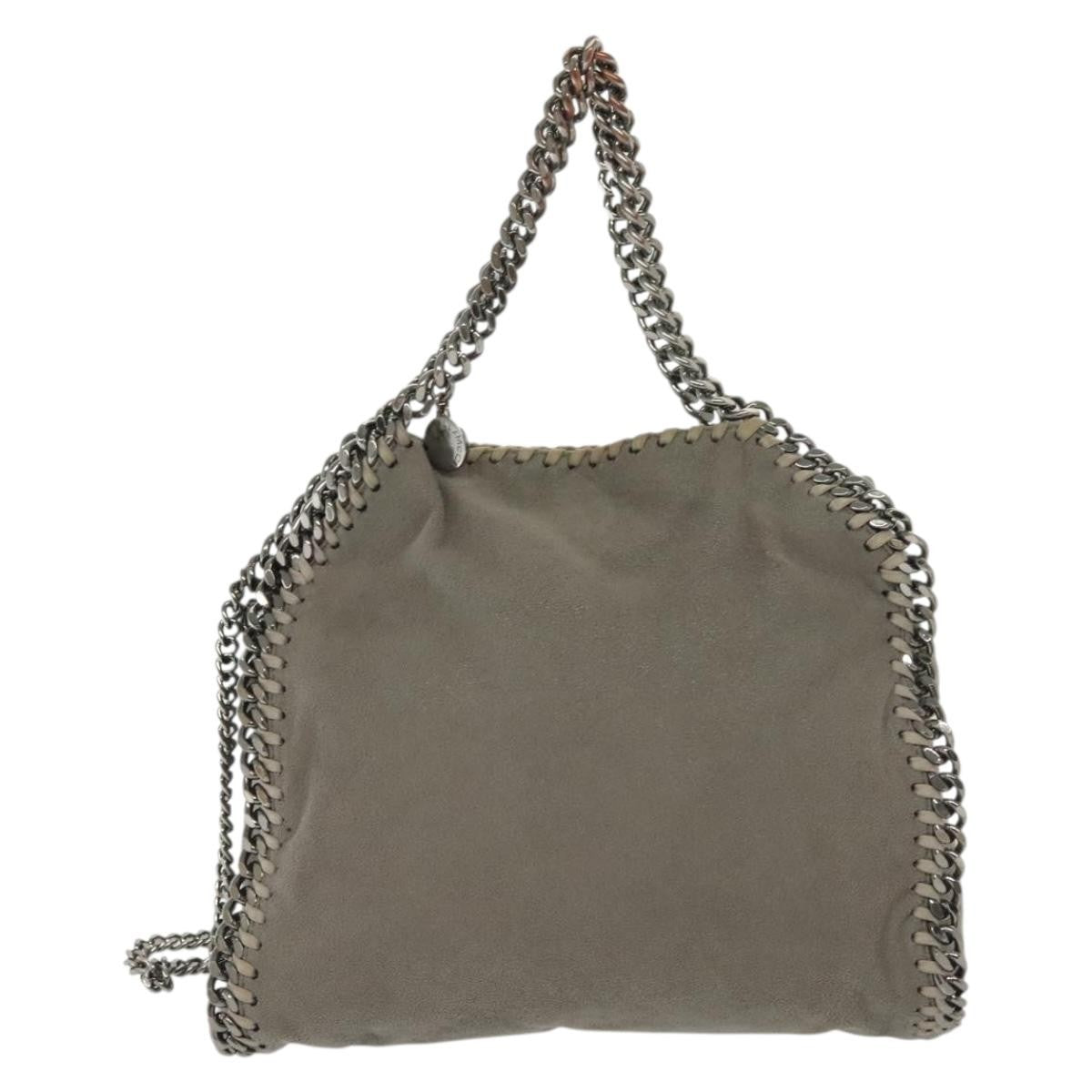 Stella McCartney Falabella Fold Over Crossbody Bag Suede, GRAY, SUEDE, Crossbody bag