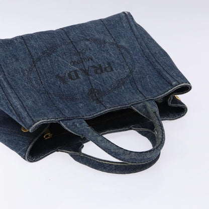 Prada Canapa Convertible Tote Denim, BLUE, DENIM_JEANS, Tote bag