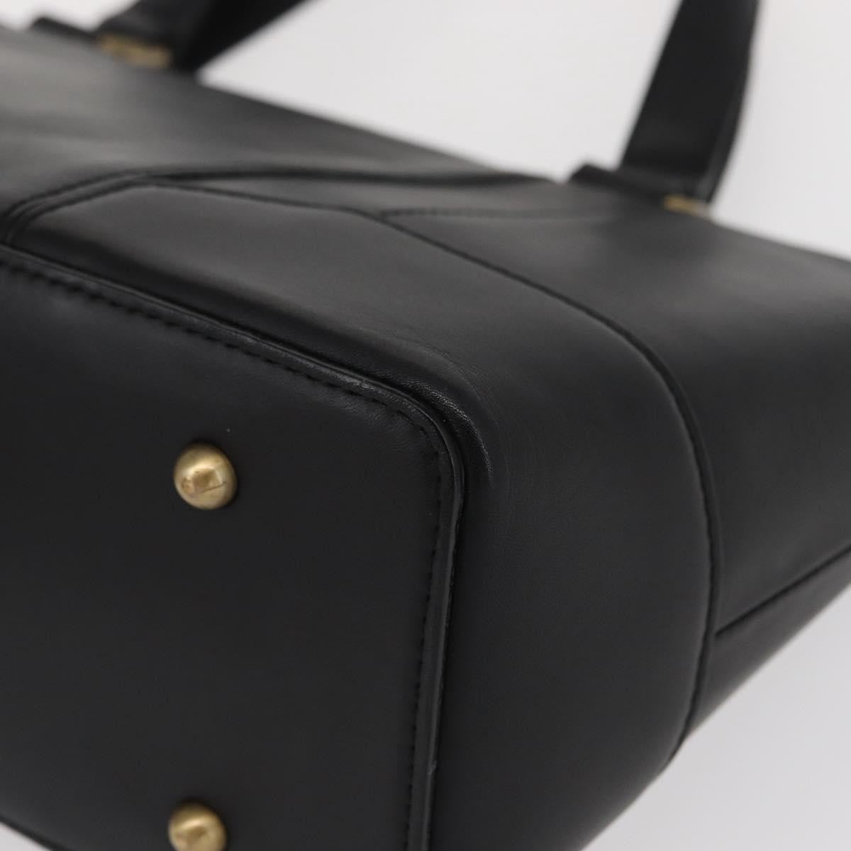 Burberry Vintage tote bag Leather, BLACK, LEATHER, Tote bag
