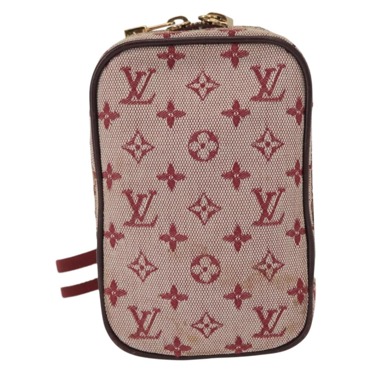 Louis Vuitton Camera Bag Mini Lin, RED, CANVAS, Clutche & pouche