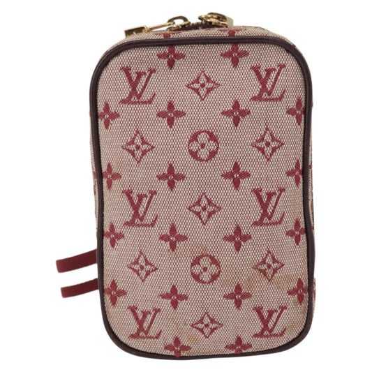 Louis Vuitton Camera Bag Mini Lin, RED, CANVAS, Clutche & pouche