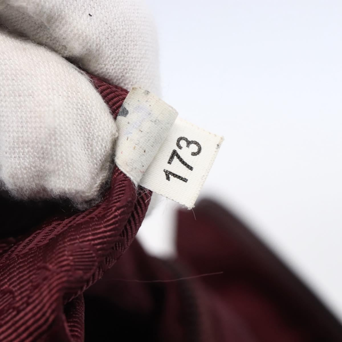 Prada Vintage Zip Tote Tessuto, BURGUNDY, NYLON, Tote bag