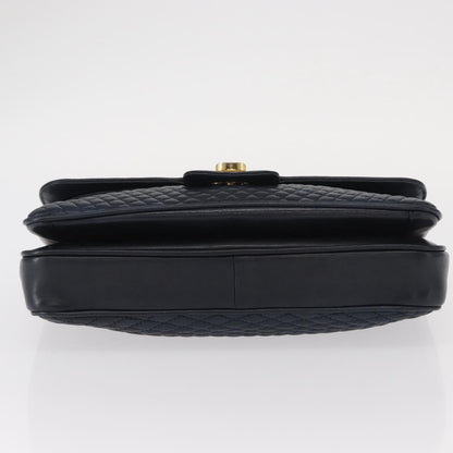 Bally Vintage Shoulder Bag Leather, NAVY, LEATHER, Shoulder bag