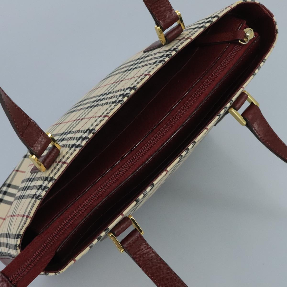 Burberry Nova Check Tote canvas check pattern, BEIGE, CANVAS, Tote bag