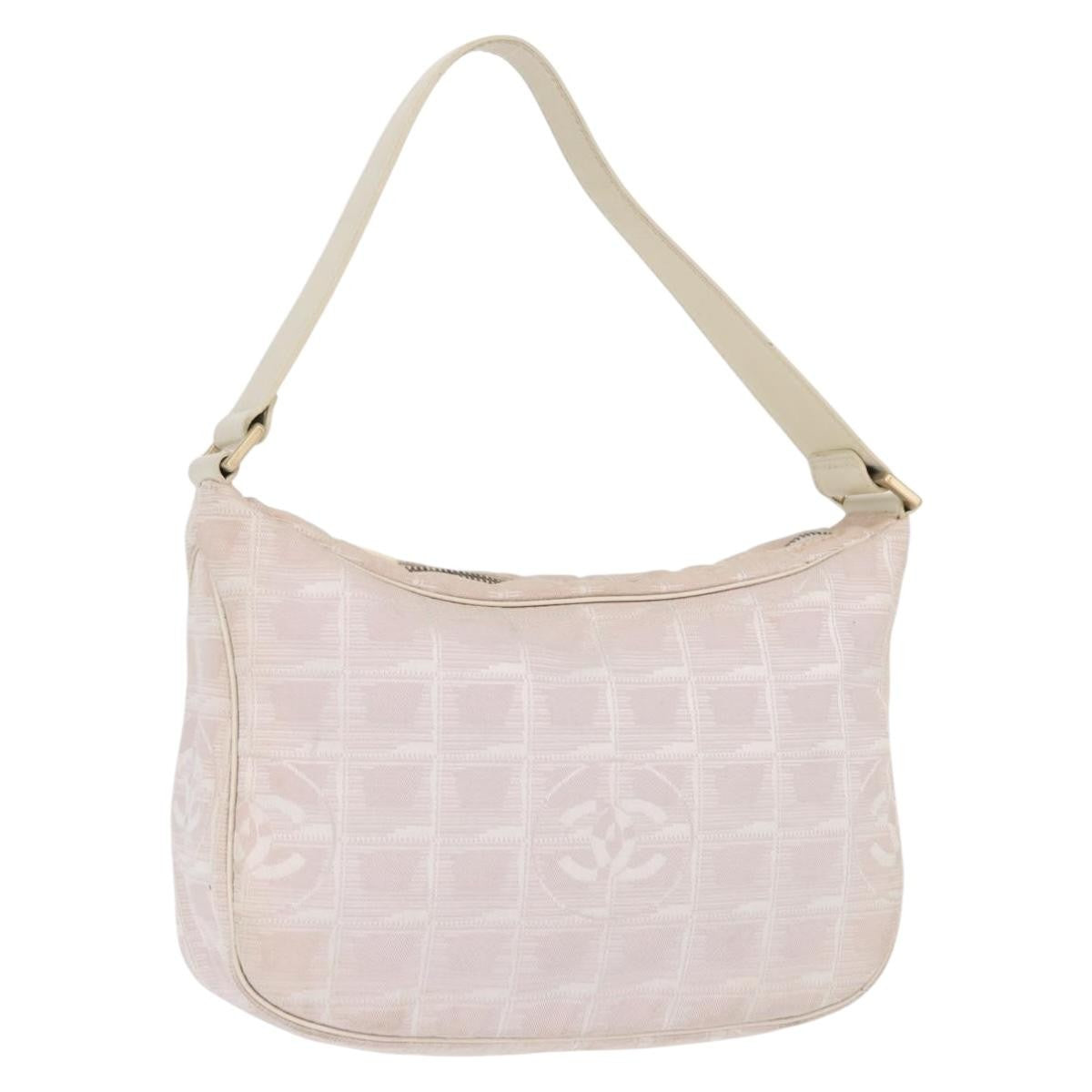 Chanel Travel Line Zip Hobo Nylon, PINK, NYLON, Handbag