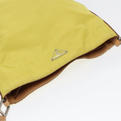 Prada Vintage Flap Messenger Bag Tessuto, YELLOW, NYLON, Shoulder bag