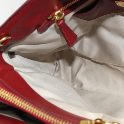 Miu Miu Zip Tote Leather, RED, LEATHER, Tote bag