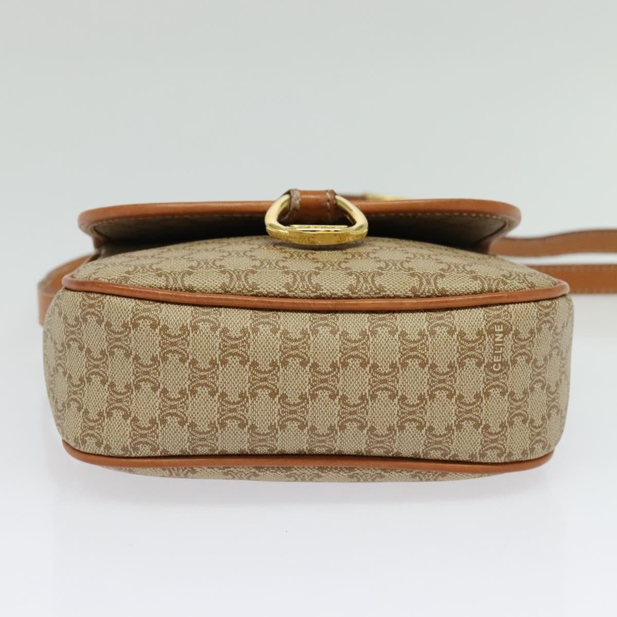 Celine Vintage Macadam Shoulder Bag Canvas, BEIGE, CANVAS, Shoulder bag