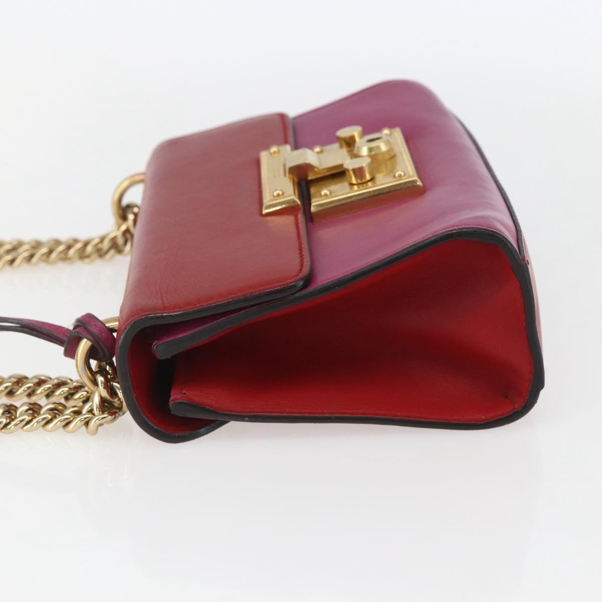 Gucci Padlock Shoulder Bag Leather, RED, LEATHER, Shoulder bag