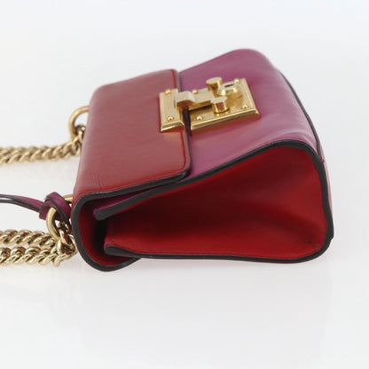 Gucci Padlock Shoulder Bag Leather, RED, LEATHER, Shoulder bag