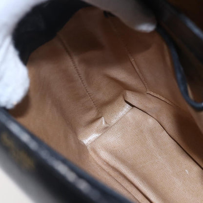 Celine Vintage Shoulder Bag Leather, BLACK, LEATHER, Shoulder bag