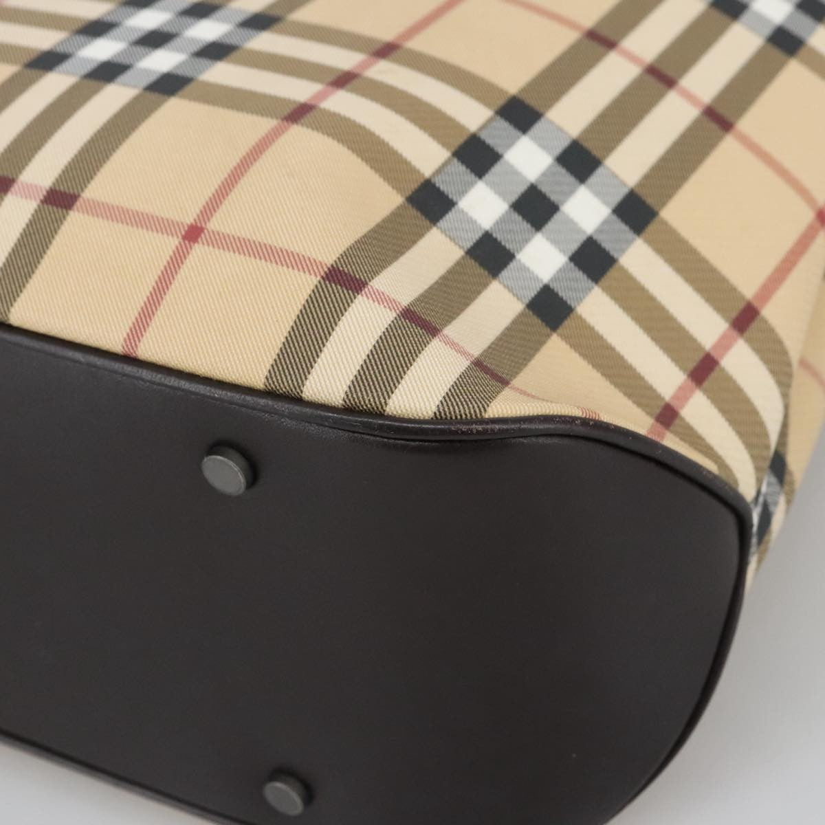 Burberry Top Handle Tote Haymarket Coated Canvas, BEIGE, CANVAS, Tote bag