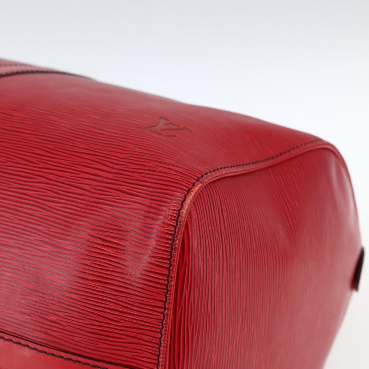 Louis Vuitton Keepall Bag Epi Leather, RED, LEATHER, Travel bag