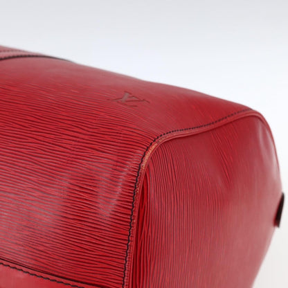 Louis Vuitton Keepall Bag Epi Leather, RED, LEATHER, Travel bag