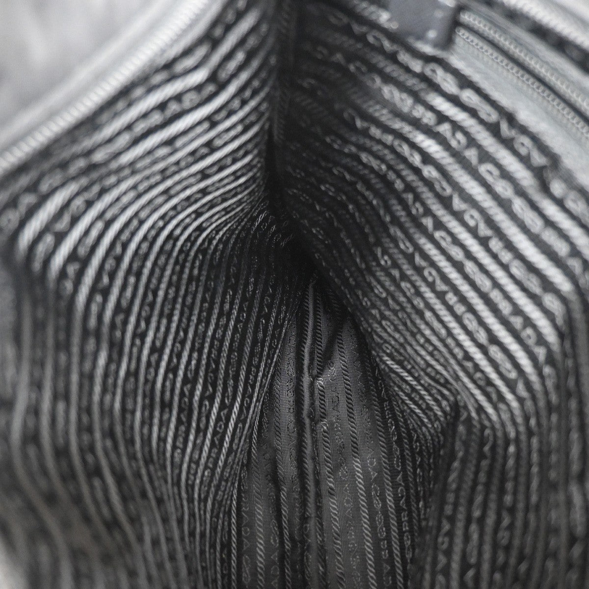 Prada Zip Top Messenger Bag Tessuto, BLACK, SYNTHETIC, Handbag