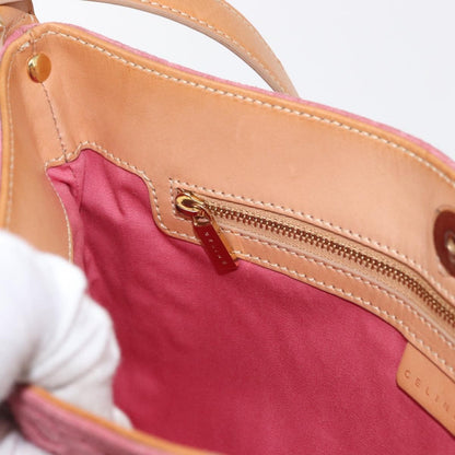 Celine C Macadam Shoulder bag Suede, PINK, SUEDE, Shoulder bag