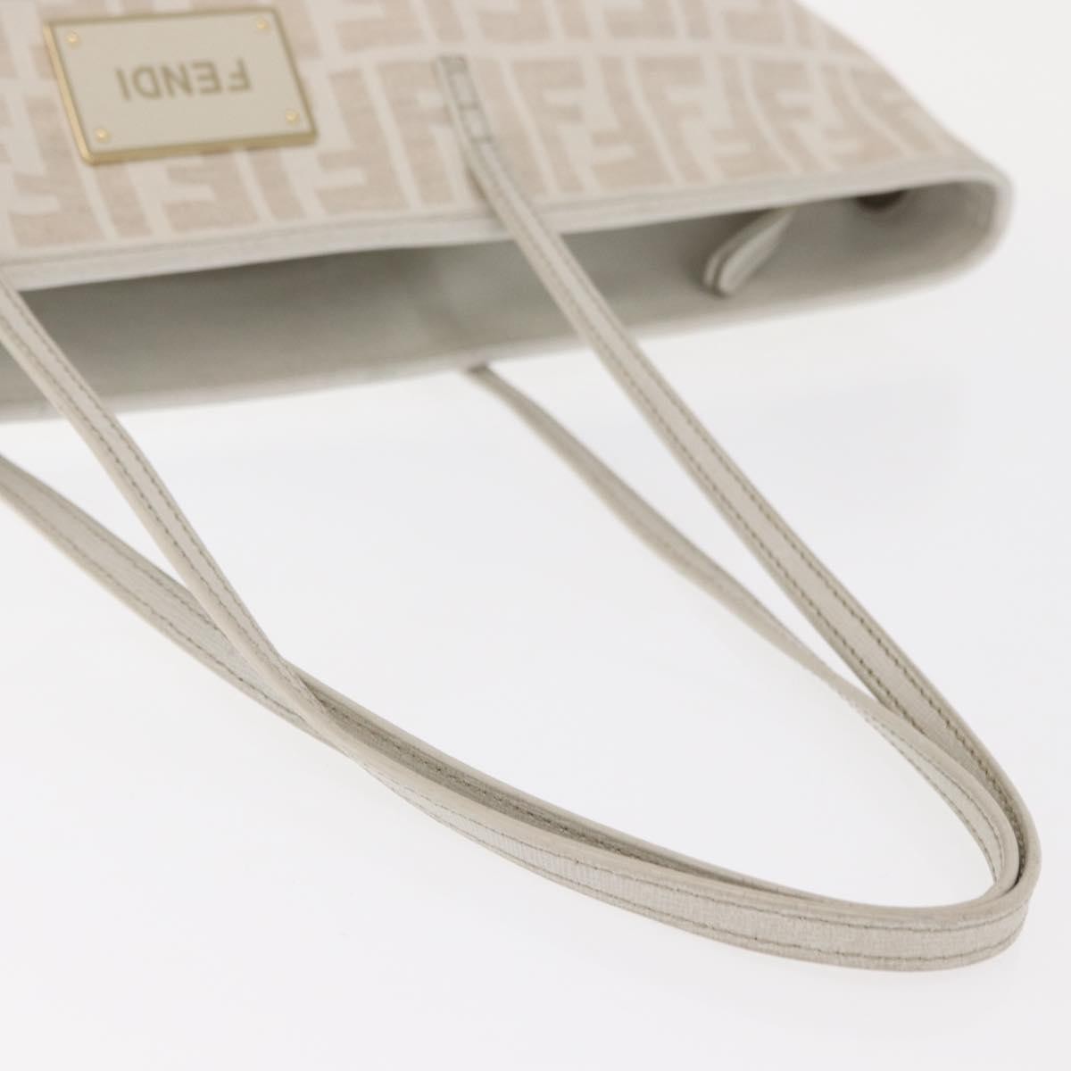 Fendi Roll Tote Zucca Canvas and Leather, BEIGE, CANVAS, Tote bag