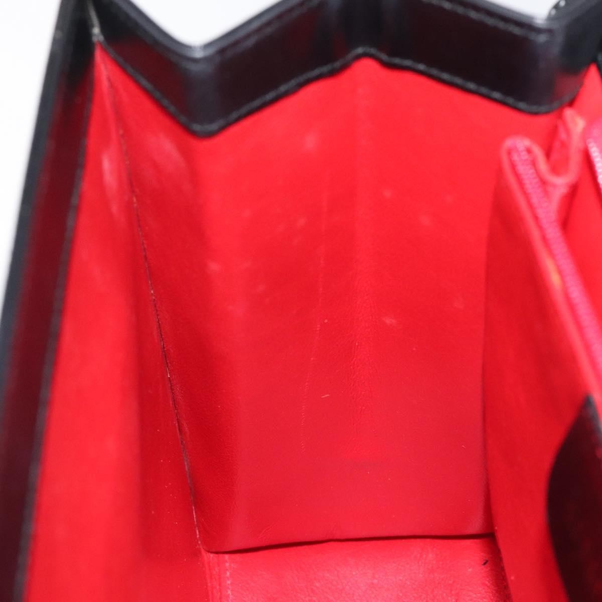 Gucci Vintage Lady Lock Top Handle Bag Leather, BLACK, LEATHER, Handbag