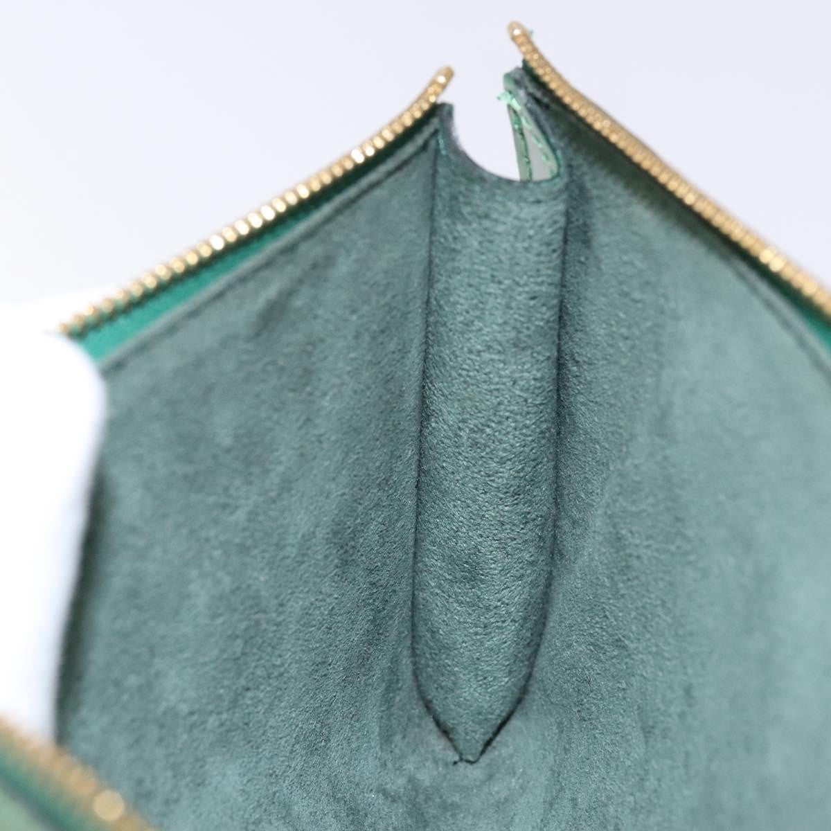 Louis Vuitton Pochette Accessoires Epi Leather, GREEN, LEATHER, Clutche & pouche