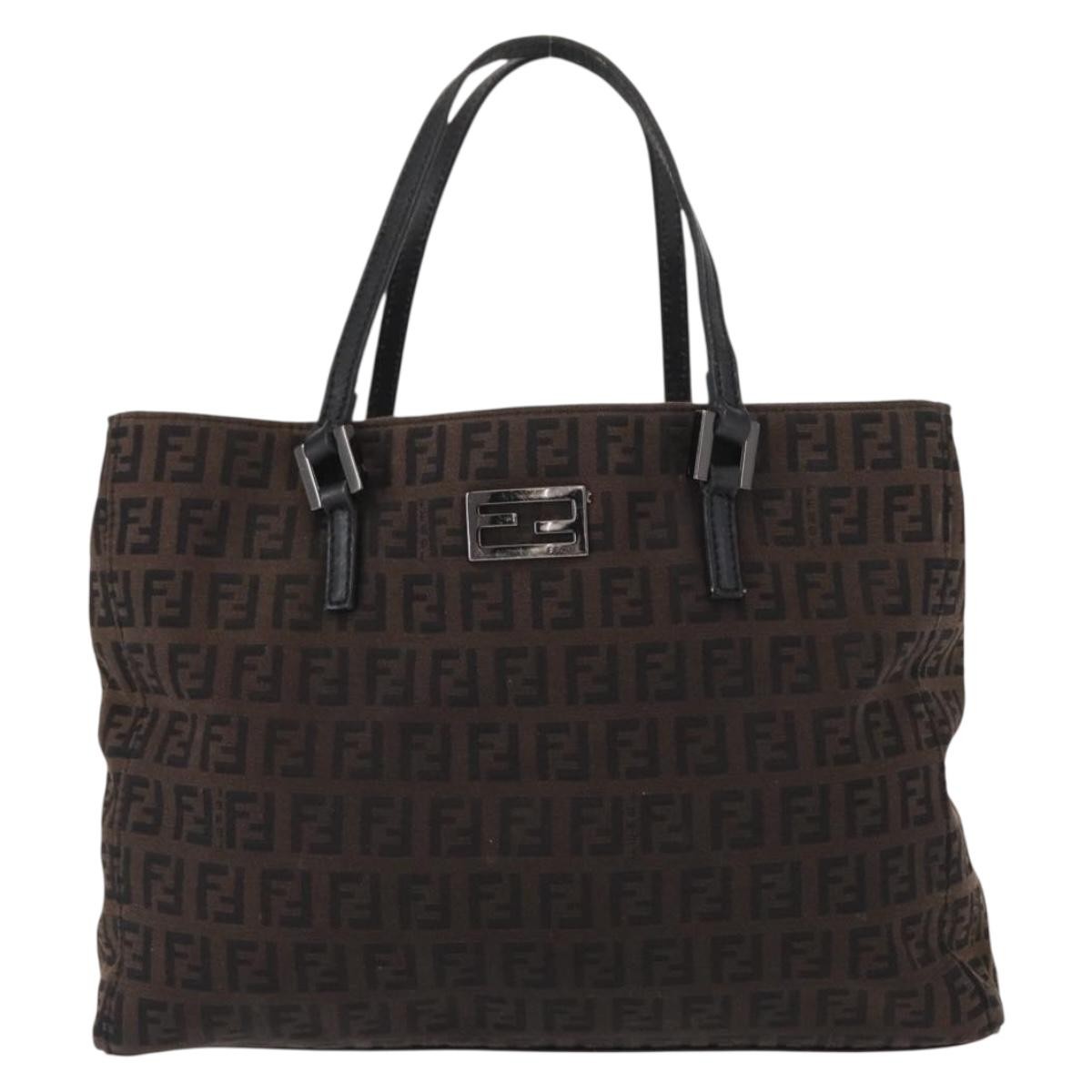 Fendi Zucca Tote bag Canvas, BROWN, CANVAS, Tote bag