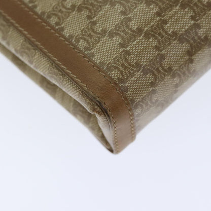 Celine Macadam Shoulder Bag Canvas, BEIGE, CANVAS, Shoulder bag