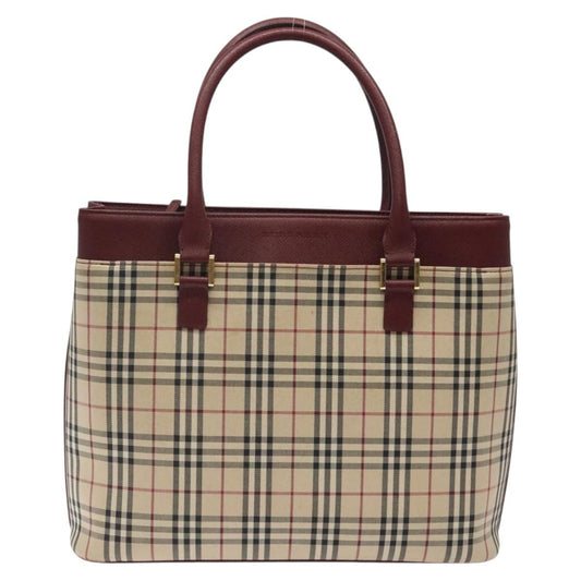 Burberry Nova Check Tote Canvas and Leather, BEIGE, CANVAS, Tote bag