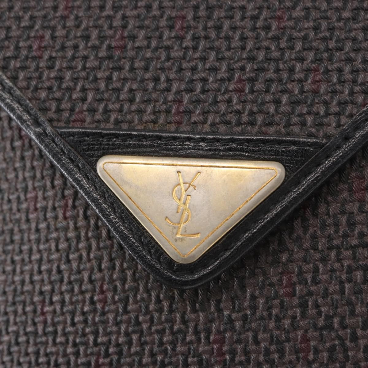 Saint Laurent Vintage Shoulder Bag Canvas, BLACK, CANVAS, Shoulder bag