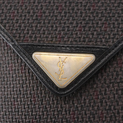 Saint Laurent Vintage Shoulder Bag Canvas, BLACK, CANVAS, Shoulder bag