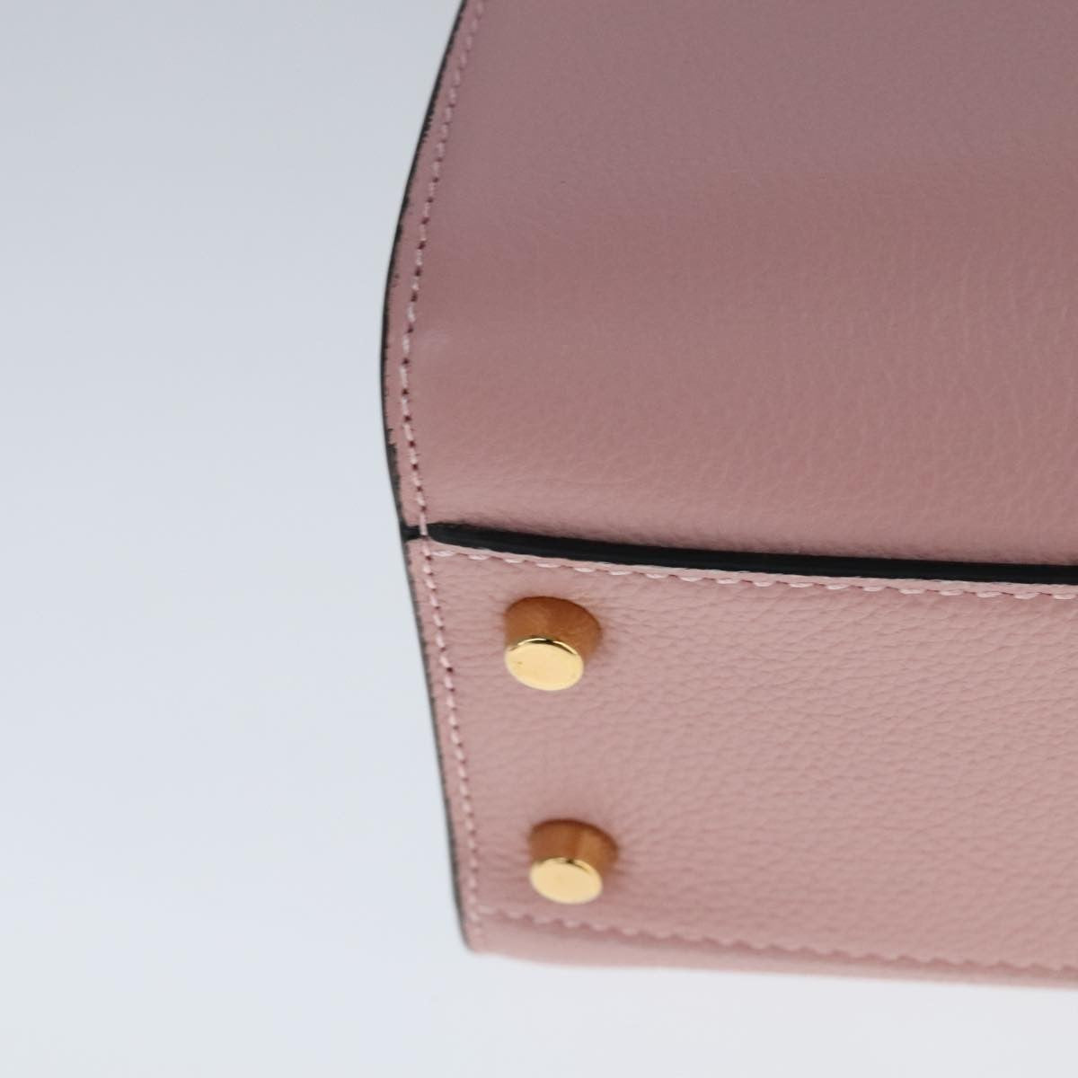 Versace Virtus Front Pocket Tote Leather, PINK, LEATHER, Tote bag