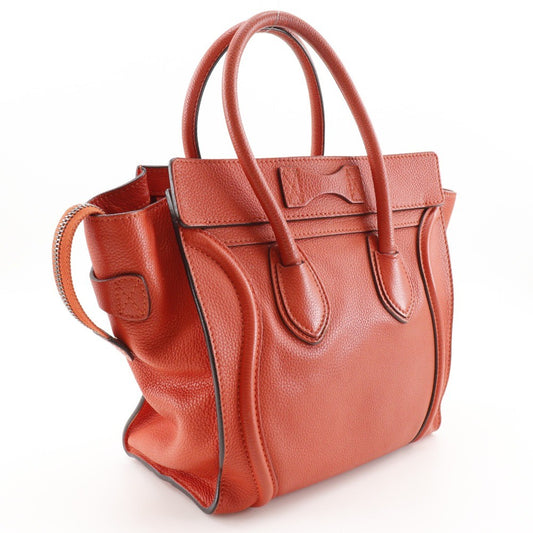 Celine Luggage Bag Grainy Leather, RED, LEATHER, Bag