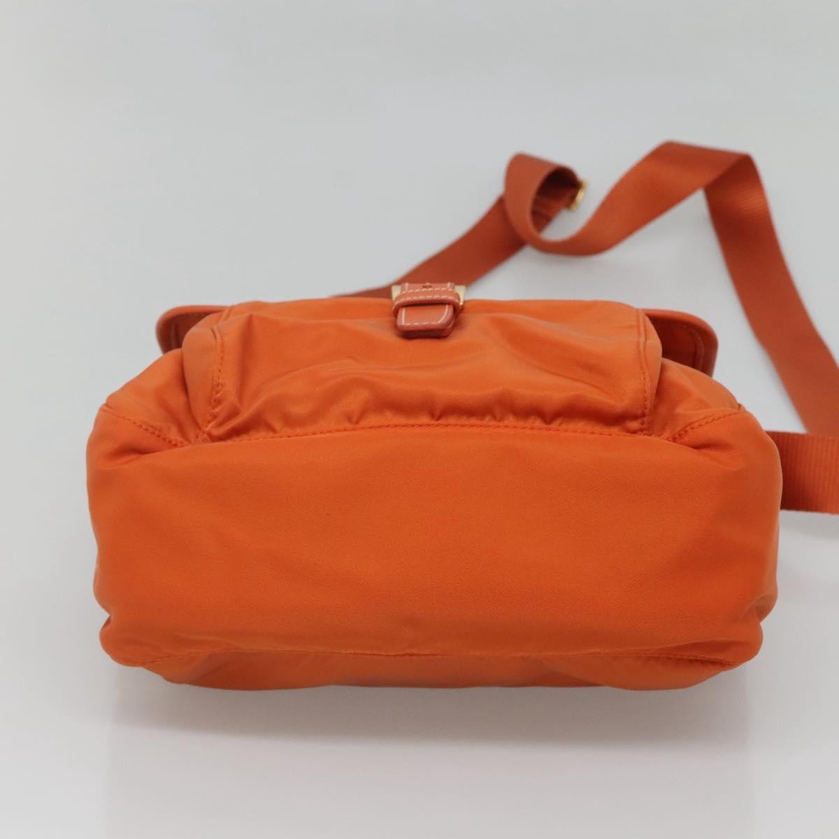 Prada Buckle Messenger Bag Tessuto, ORANGE, NYLON, Crossbody bag