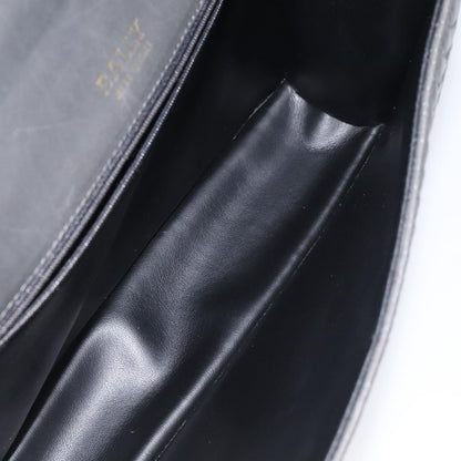 Bally Vintage Handbag Quilted Leather, GRAY, LEATHER, Handbag