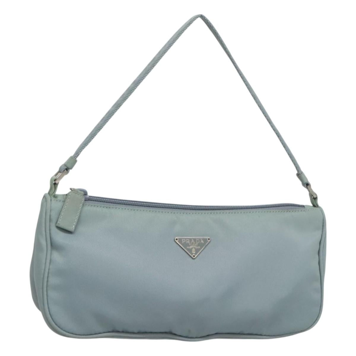 Prada Pochette Shoulder Bag Tessuto, BLUE, NYLON, Clutche & pouche