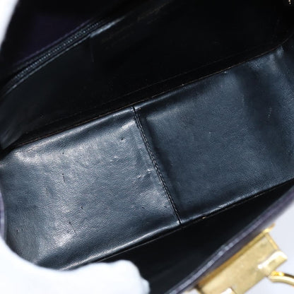 Salvatore Ferragamo Gancini Shoulder Bag Leather, NAVY, LEATHER, Shoulder bag