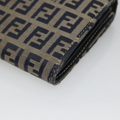 Fendi FF Continental Wallet Canvas, NAVY, CANVAS, Wallets