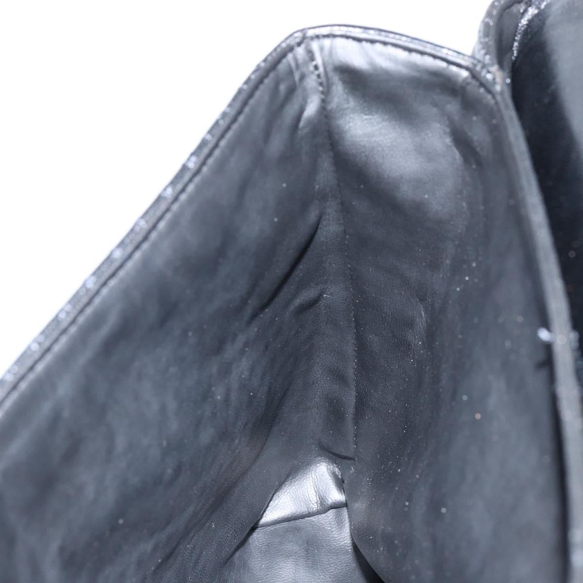 Bally Vintage Handbag Quilted Leather, BLACK, LEATHER, Handbag