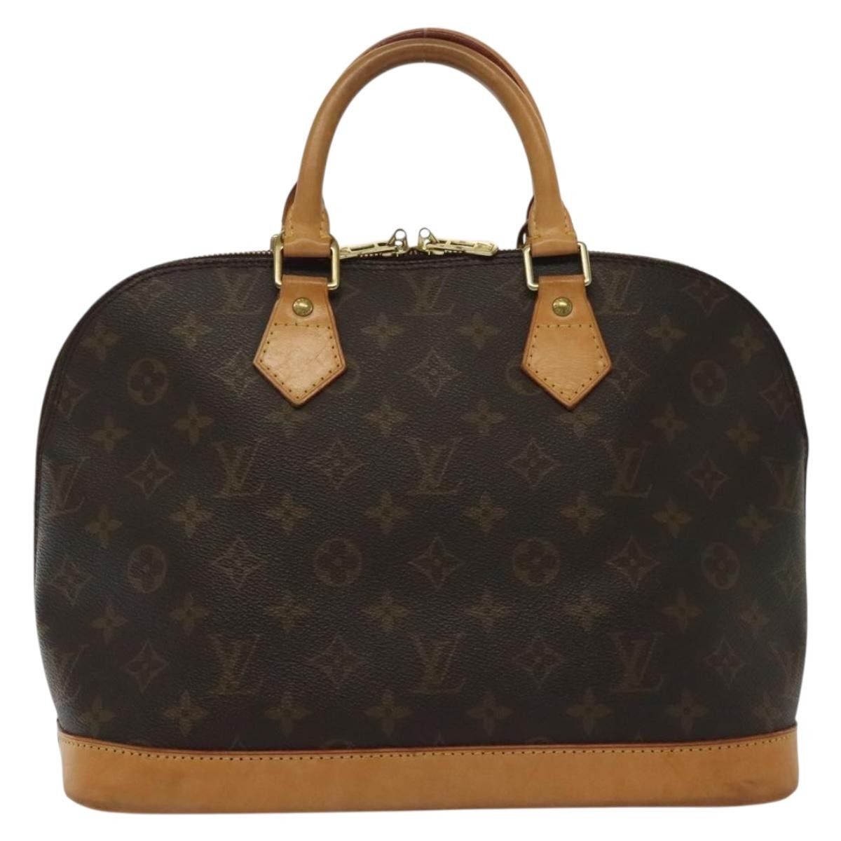 Louis Vuitton Alma Handbag Monogram Canvas, BROWN, CANVAS, Handbag
