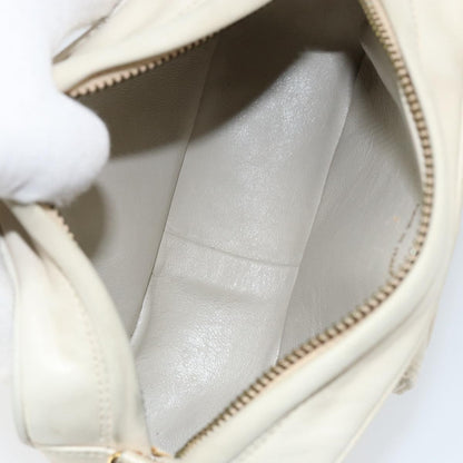 Chanel Vintage Front Pocket Camera Bag Quilted Lambskin, BEIGE, LEATHER, Shoulder bag